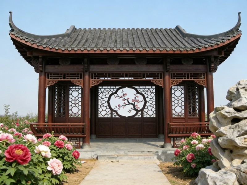 西藏防腐木方亭